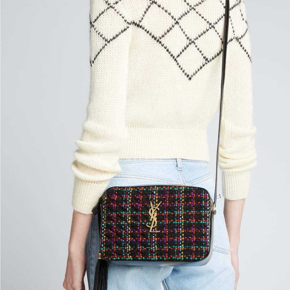 Yves Saint Laurent Tweed Camera Lou Crossbody Bag - Picture 2 of 6